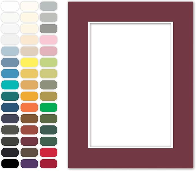 Poster Master Maroon Matboard – 4-Ply Acid-Free Picture Mat Board by PosterMaster