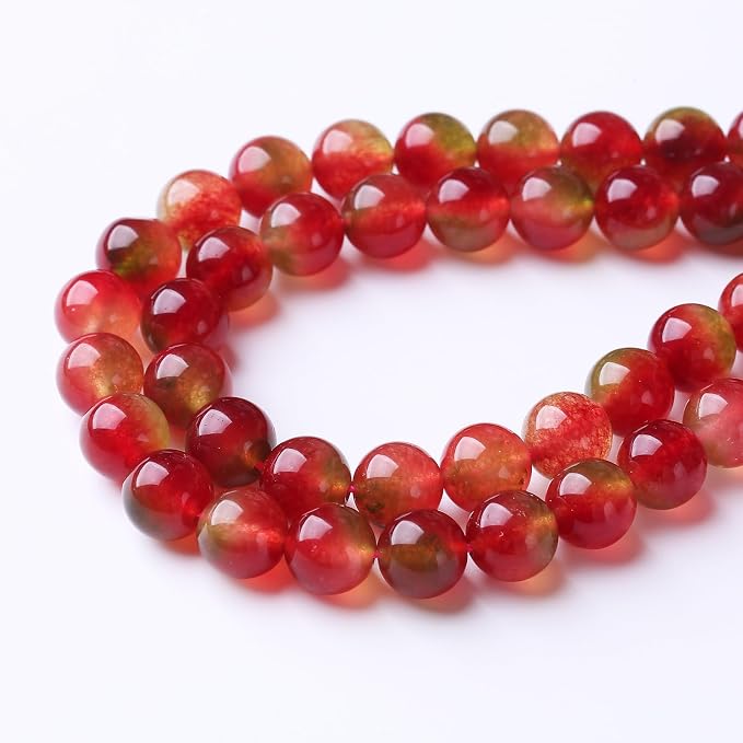 48PCS 8MM Mixed Double Chalcedony Stone Beads Energy Healing Beads - Image 2