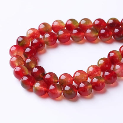 48PCS 8MM Mixed Double Chalcedony Stone Beads Energy Healing Beads - Image 2