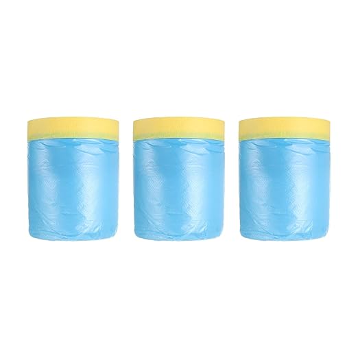 uxcell Pre-Taped Masking Film, 1.8ft x 66ft Plastic Paint Drop Cloth by uxcell