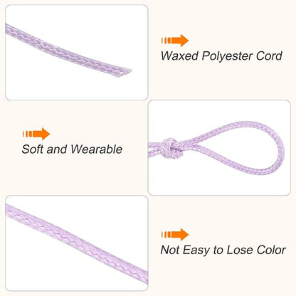 MECCANIXITY Waxed Cord 2mm Waxed Polyester Cord 98 Yard Wax String - Image 3
