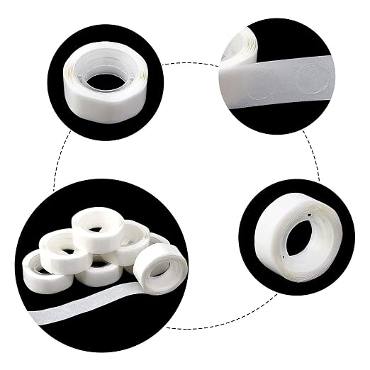 UPINS 1500 Pcs Point Dots Balloon Glue Removable Adhesive Point Tape, 15 Rolls - Image 3