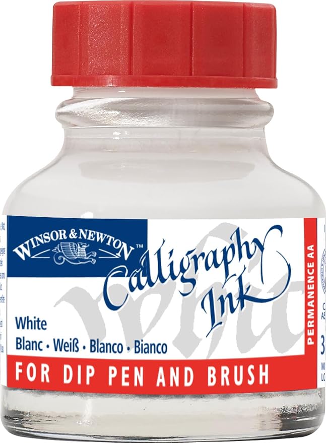 Winsor & Newton 1110702 Calligraphy Ink 30ml Bottle-White by WinsorNewton