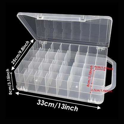 46 Grids Sewing Organizer, Double Sided Thread Box Storage, Portable Clear - Image 4
