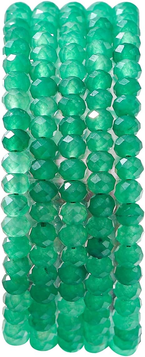 Natural Green Aventurine Beads 4x2mm 120pcs Faceted Rondelle Loose Semi - Image 2