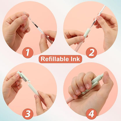 FIOVER 10pcs Gel Pens Black Ink Medium Point 0.7mm Pens Smooth Writing High-End - Image 5
