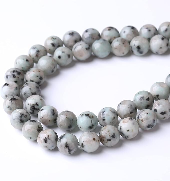 48PCS 8MM Mint Sesame Jasper Stone Beads Energy Healing Beads - Image 2