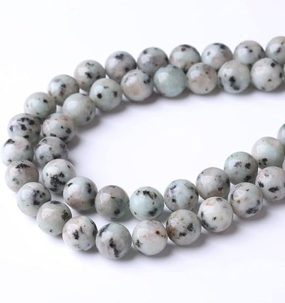 48PCS 8MM Mint Sesame Jasper Stone Beads Energy Healing Beads - Image 2