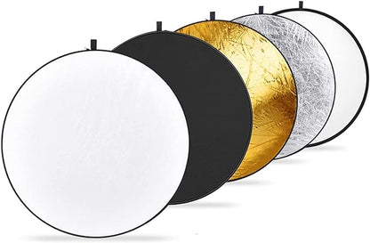 NEEWER 32-Inch 80CM Portable 5 in 1 Translucent, and Black Collapsible Round by Neewer