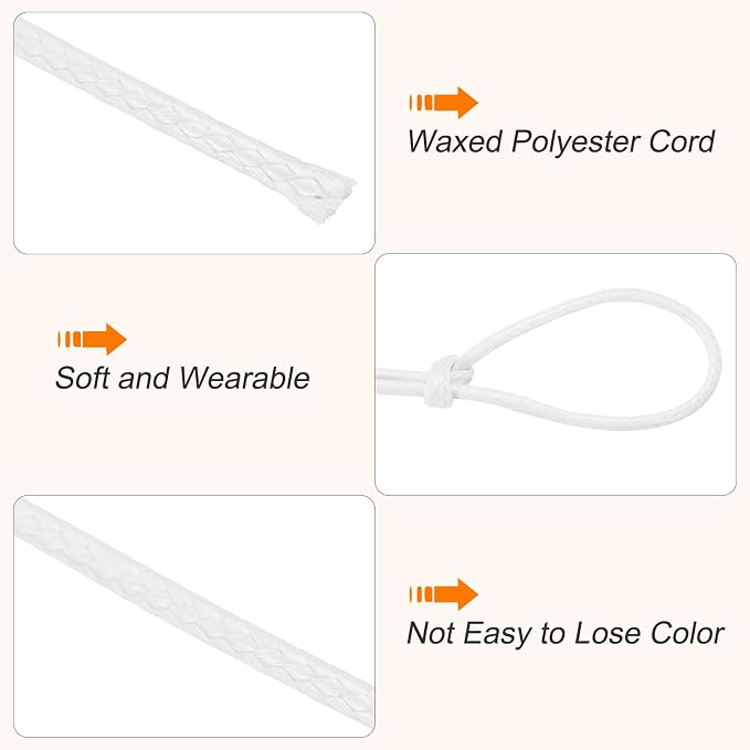 MECCANIXITY Waxed Cord 1.5mm Waxed Thread 87 Yard Wax String Leather Cord - Image 3