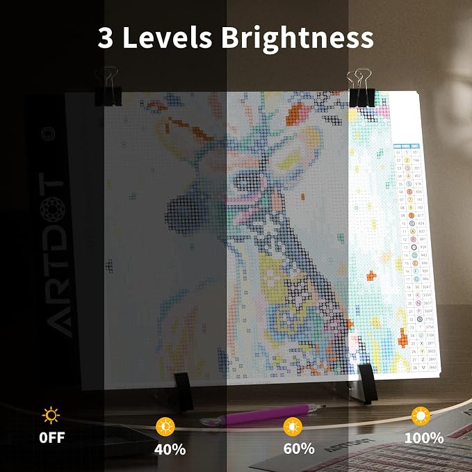 ARTDOT A4 LED Light Pad for Diamond Painting Kits for Adults, USB Powered - Image 3