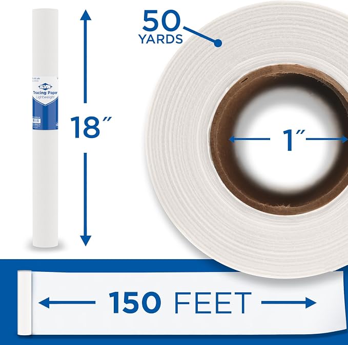 ALVIN 55W-I Lightweight Tracing Paper Roll, Suitable - Image 2