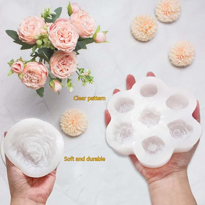 3 PCS Rose Flower Silicone Molds, Flower Candle Molds - Image 6