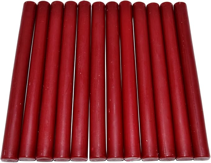 TELOSMA Matte Dark Red Glue Gun Sealing Wax Sticks Wax Seal Rod - Image 2