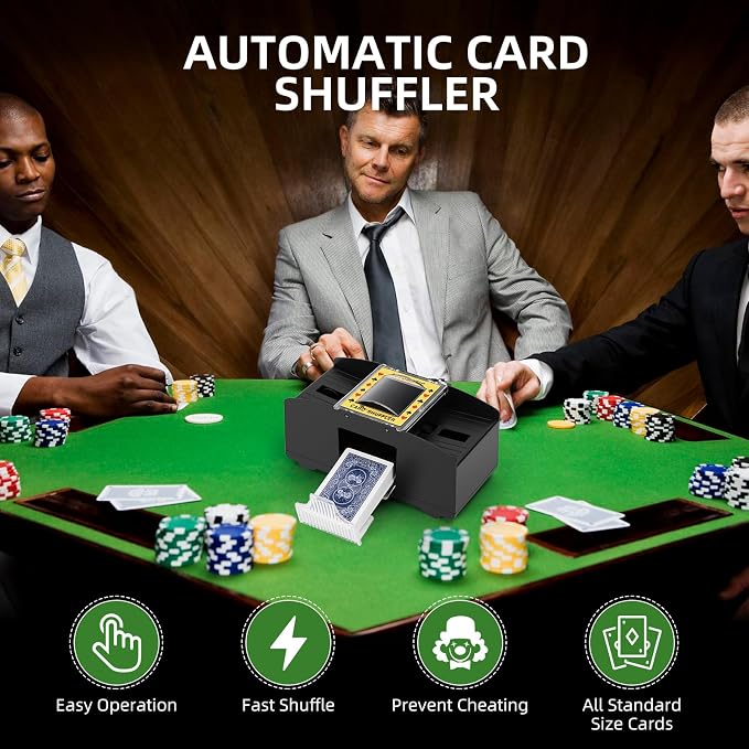 Automatic Card Shuffler 1/2/4/6 Decks, Battery Operated Electric Playing Card - Image 3