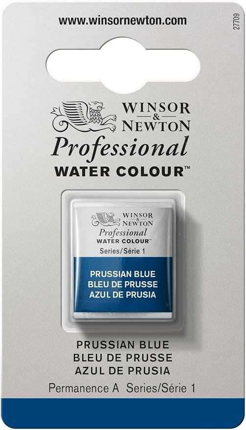 Winsor & Newton Professional Water Colour Paint, Half Pan, Prussian Blue by WinsorNewton