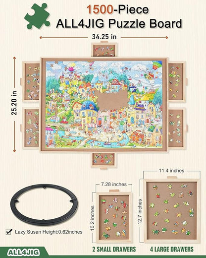 ALL4JIG 1500 Pieces Rotating Puzzle Board - Image 3