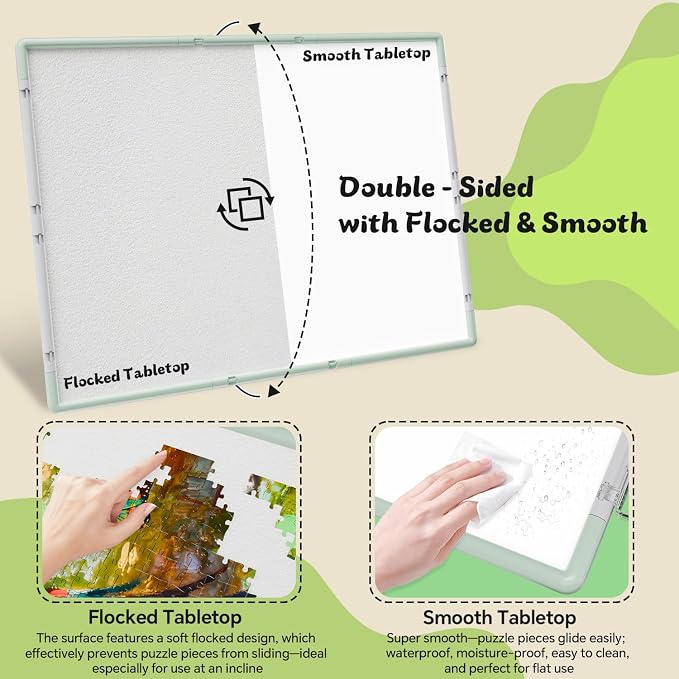 1500 Pieces Puzzle Board 3-in-1 Double-Sided & Rotating & Tilting, Plastic - Image 3