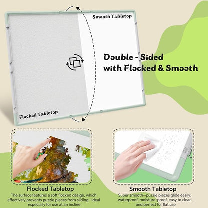 1500 Pieces Puzzle Board 3-in-1 Double-Sided & Rotating & Tilting, Plastic - Image 3