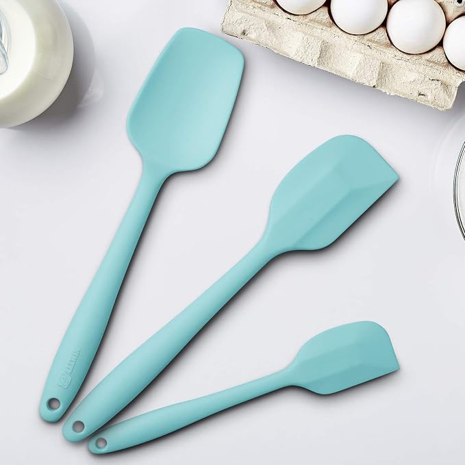 Silicone Spatula 3-piece Set, Ergonomic Handle High Heat-Resistant Spatulas - Image 4