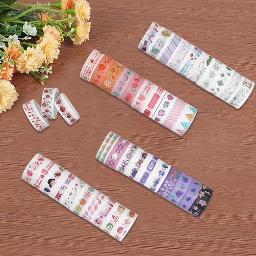 60 Rolls Cartoon Washi Tape Set Washi Tape Stickers Decorative Washi Tapes - Image 3