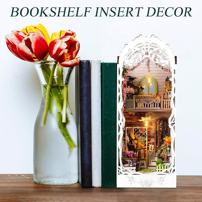 TuKIIE DIY Book Nook Miniature Kit, Booknook Dollhouse Bookshelf Insert - Image 4