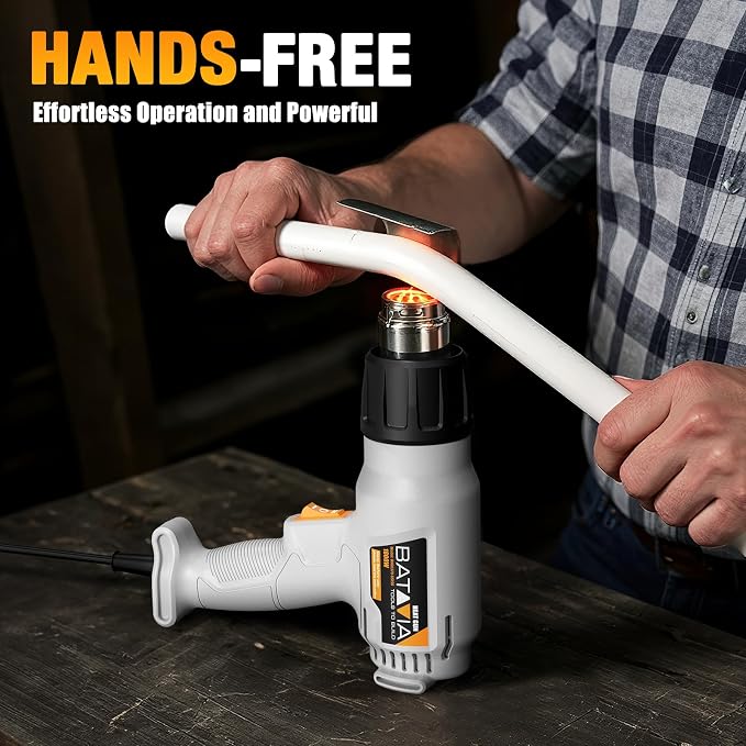 Heat Gun - BATAVIA Dual Protection Fuses 1800W Heavy Duty Fast Heat Hot Air Gun - Image 5