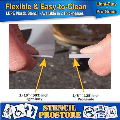 Pavement Stencils - 36 in - Electric Vehicle Silhouette - 35'' x 41'' x 1/8" - - Image 4