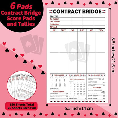 party greeting 150 Sheets Contract Bridge Score Pad and Tallies Contract Bridge - Image 2