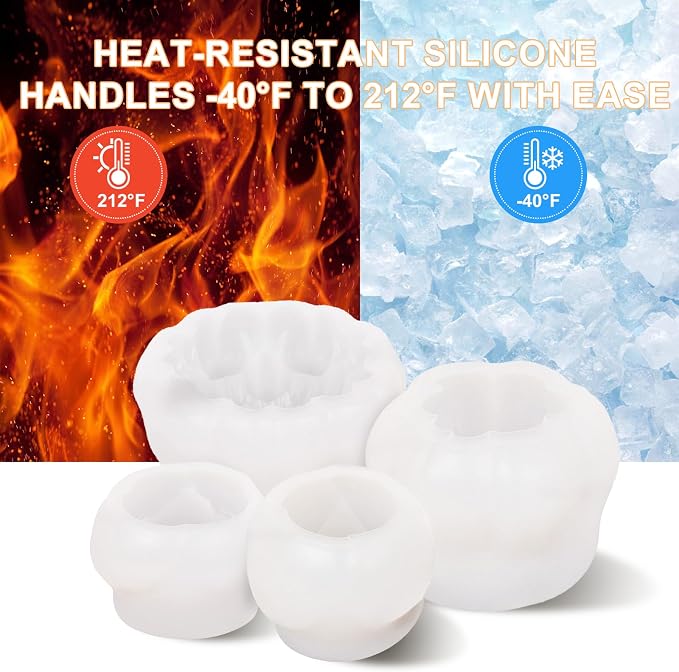 4pcs Large Flower Silicone Candle Molds, Reusable 3D Mold - Image 7