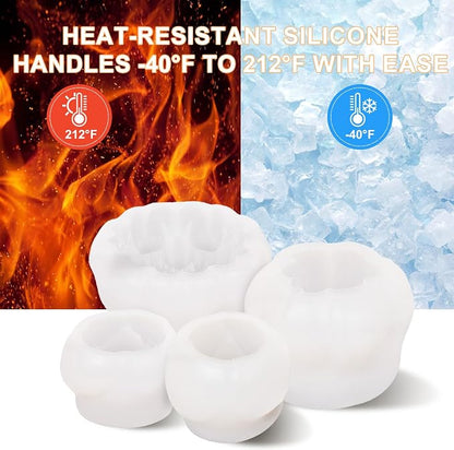 4pcs Large Flower Silicone Candle Molds, Reusable 3D Mold - Image 7