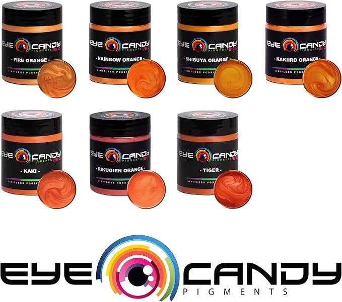 Eye Candy Pigments Premium Orange Mica Powder - Image 7