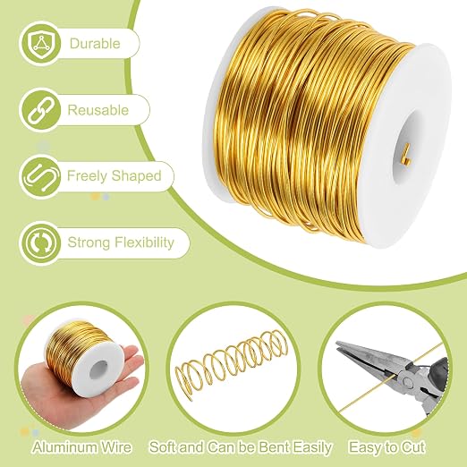MECCANIXITY 15 Gauge Anodized Aluminum Craft Wire Bendable Bonsai Training Wire - Image 3