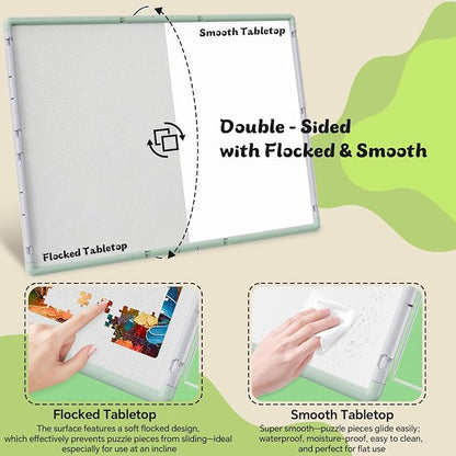 2000 Pieces Puzzle Board 3-in-1 Double-Sided & Rotating & Tilting, Plastic - Image 3