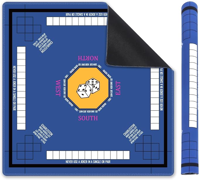 Mahjong Mat for Table 31.5''x31.5'', Non-Slip Mahjong Cloth Cover by Unknown