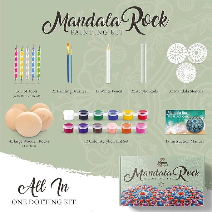 MoonGarden Mandala Rock Painting Kit - Image 2
