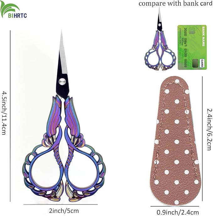 BIHRTC 4.5 Inch Vintage Embroidery Scissors - Image 2