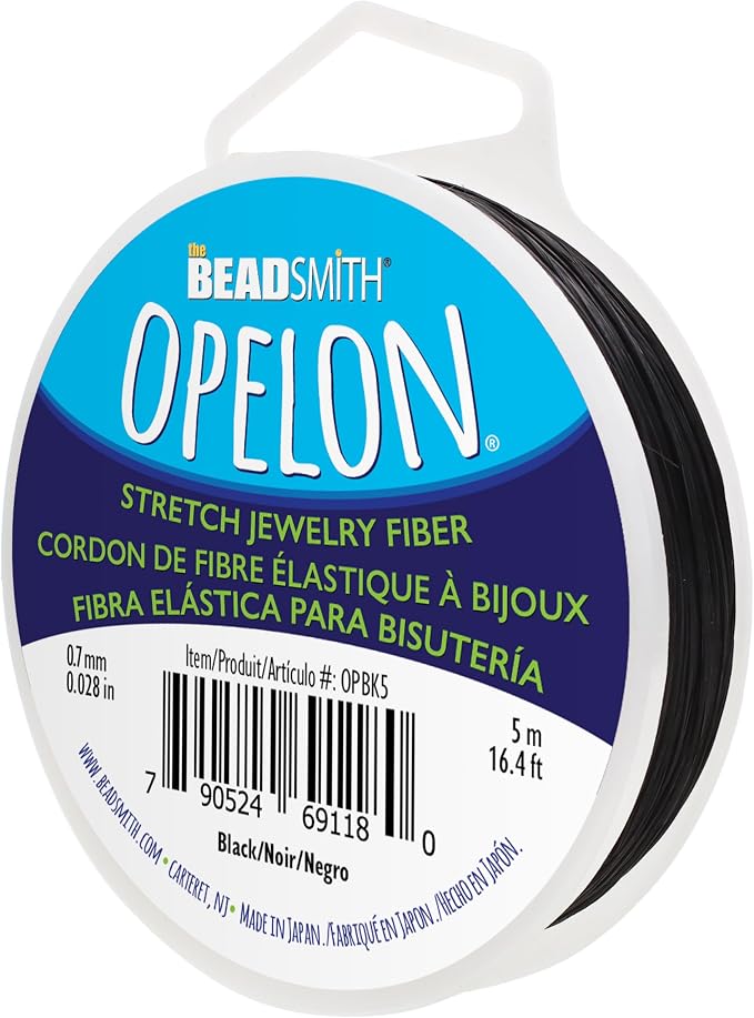 The Beadsmith Opelon Stretch Cord – Elastic Beading Fiber, 0.7 mm Diameter by TheBeadsmith