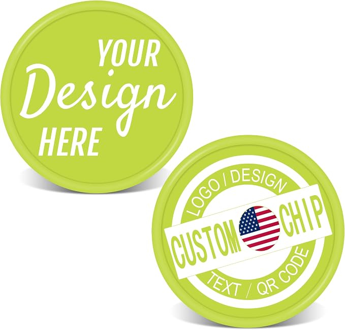 500 Personalized Plastic Chips, Custom Poker Chip, Print Your Logo Image or Text by ZLYXIU