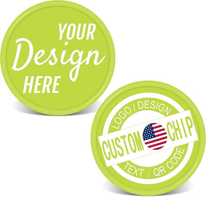 500 Personalized Plastic Chips, Custom Poker Chip, Print Your Logo Image or Text by ZLYXIU