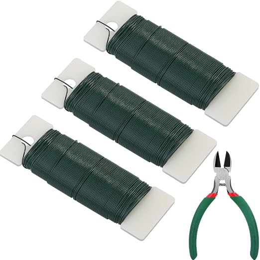 PAXCOO Flexible 110 Yards Green Floral Paddle Wire by PAXCOO