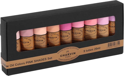 Charvin Extra Fine Professional Artist Oil Paint Set of 9 Shades of Pink - 20ml - Image 3