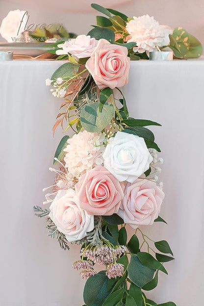 Floroom Artificial Flowers 25pcs Real Looking Blush Ombre Colors Foam Fake Roses - Image 3
