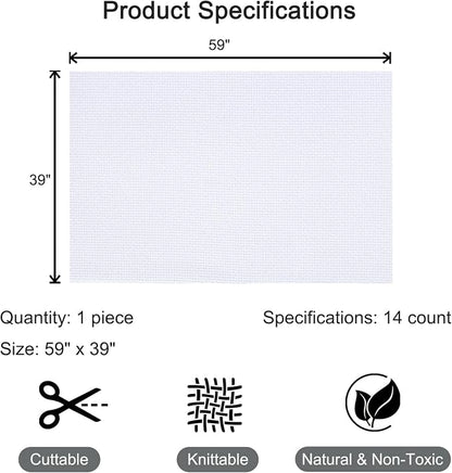 HexaHive Aida Cloth 14 Count Cross Stitch Fabric - Image 2
