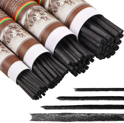 Gueevin 100 Pcs Willow Charcoal Sticks, Willow Charcoal, and Fine Art Christmas by Gueevin