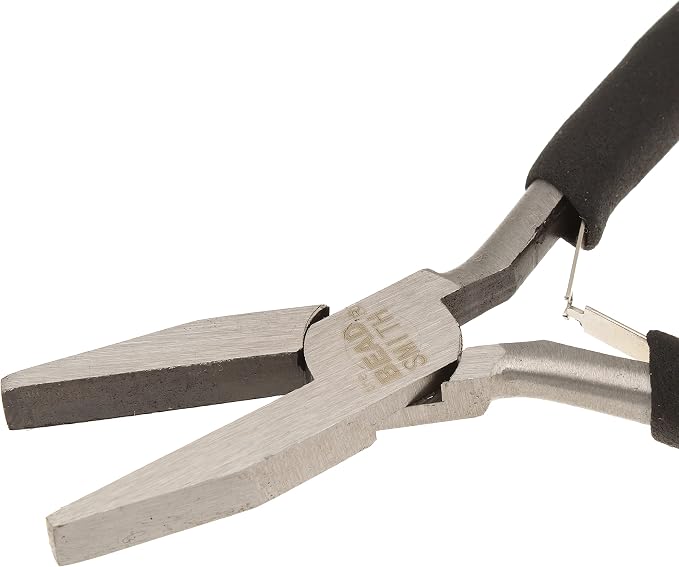 The Beadsmith Color-ID Flat Nose Plier – 5 inches – Red Comfort Grip Handle – - Image 4