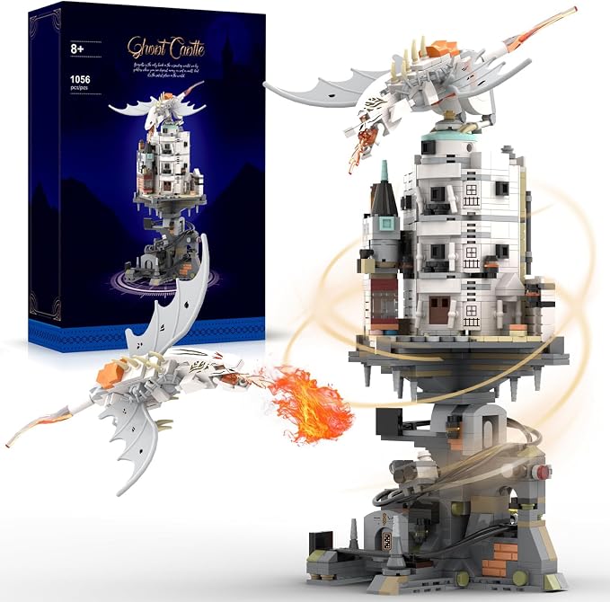 WINNER SPACE Lighting Magic Castle Wizarding Bank Building Sets, Magic Castle by WINNERSPACE