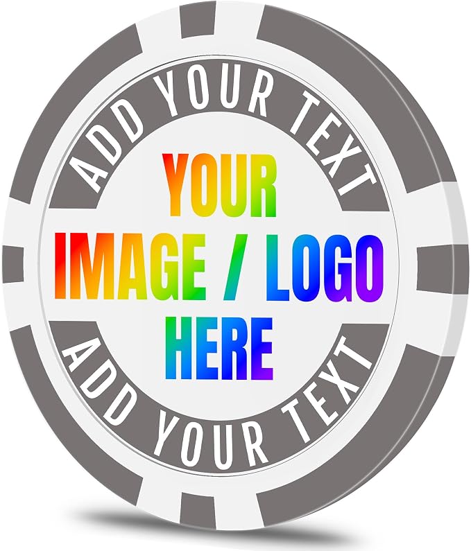 50 Custom Poker Chips, Personalized by Qansean