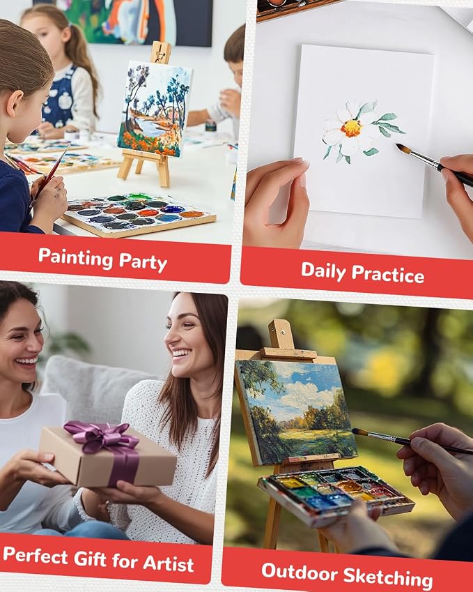 Small Painting Canvas Boards 60 Pack 5x7 Inch Kids Canvas Panels Blank White - Image 7