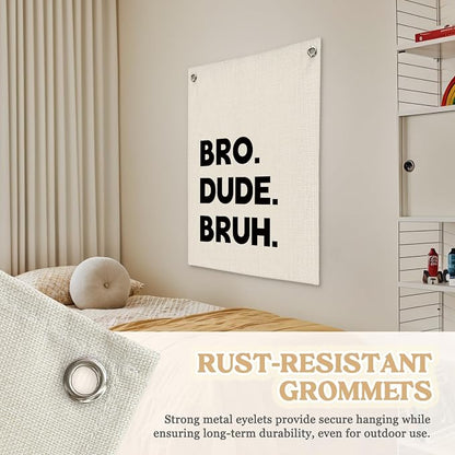 Boys Room Decor, Playroom Wall Decor, Bro Dude Bruh Wall Hanging Pennant Flag - Image 6